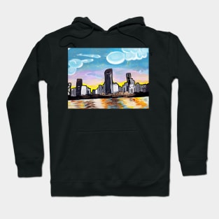 Beautiful Brisbane City Painting Hoodie